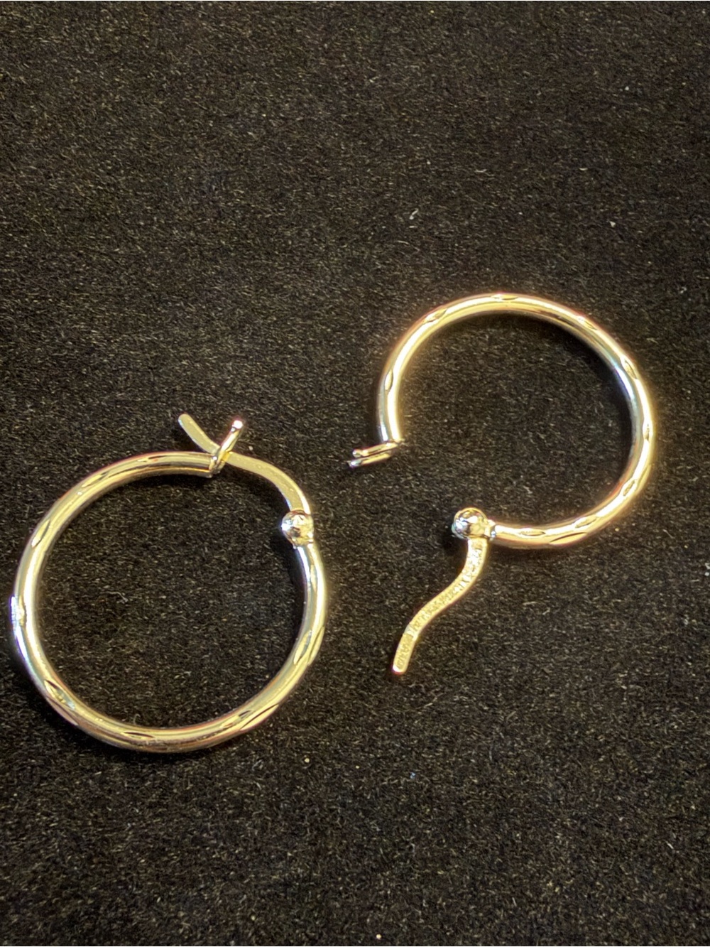 Macy's Shiny Sterling Silver Hoop Earrings with Twist Accent
